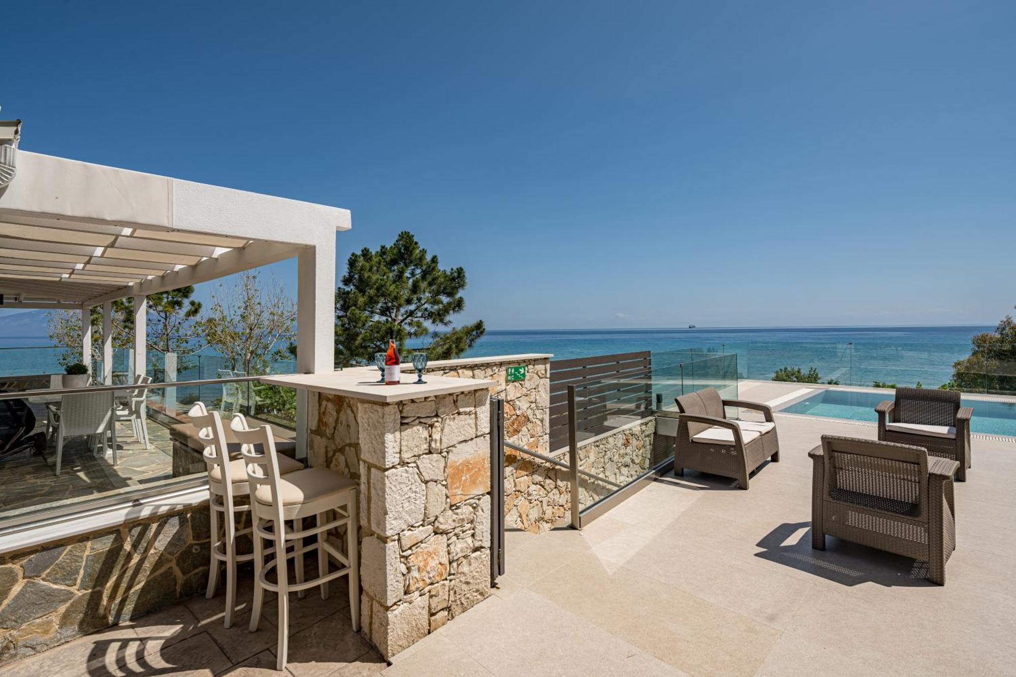 Addimare Sea View Villa, And Events Venue Alykes  Bagian luar foto